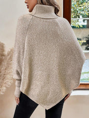 Alexis | Cable Knit Batwing Poncho Sweater