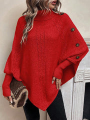 Alexis | Cable Knit Batwing Poncho Sweater