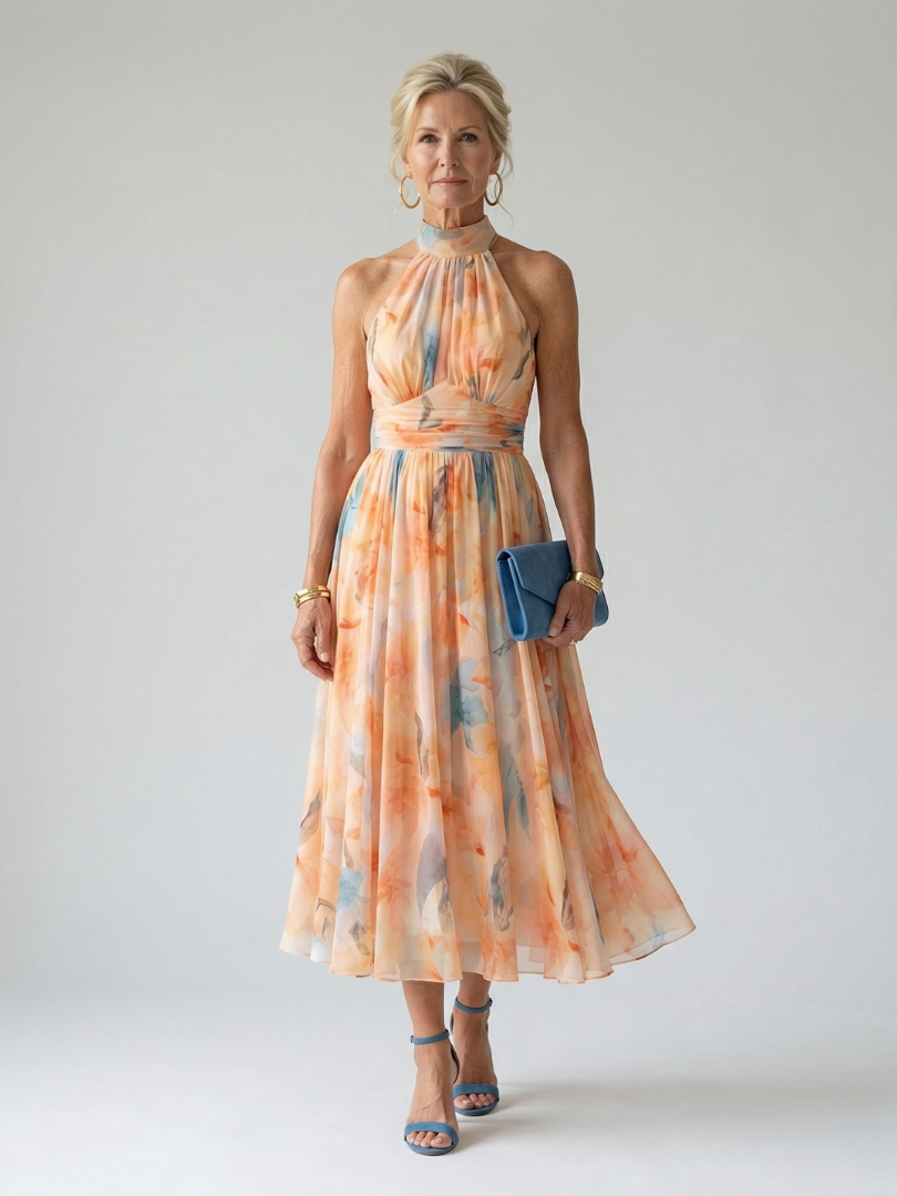 Mason Whitman™ | Soft Halter Midi Dress