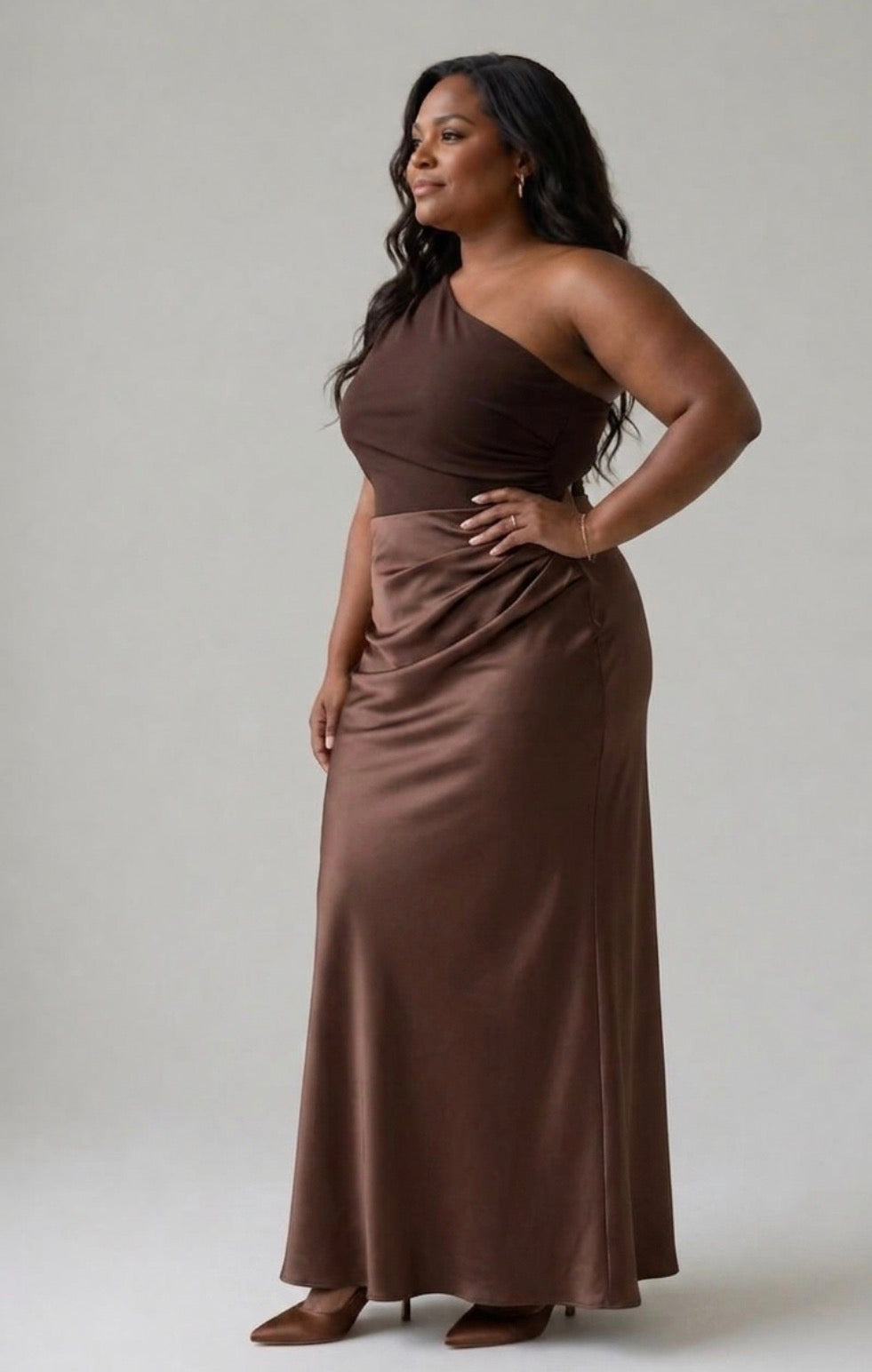 Mason Whitman™ | Maxi Dress with a Guilt in Satin
