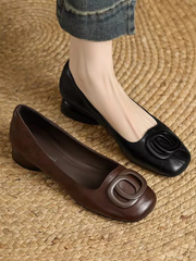 Opium Leather Flats