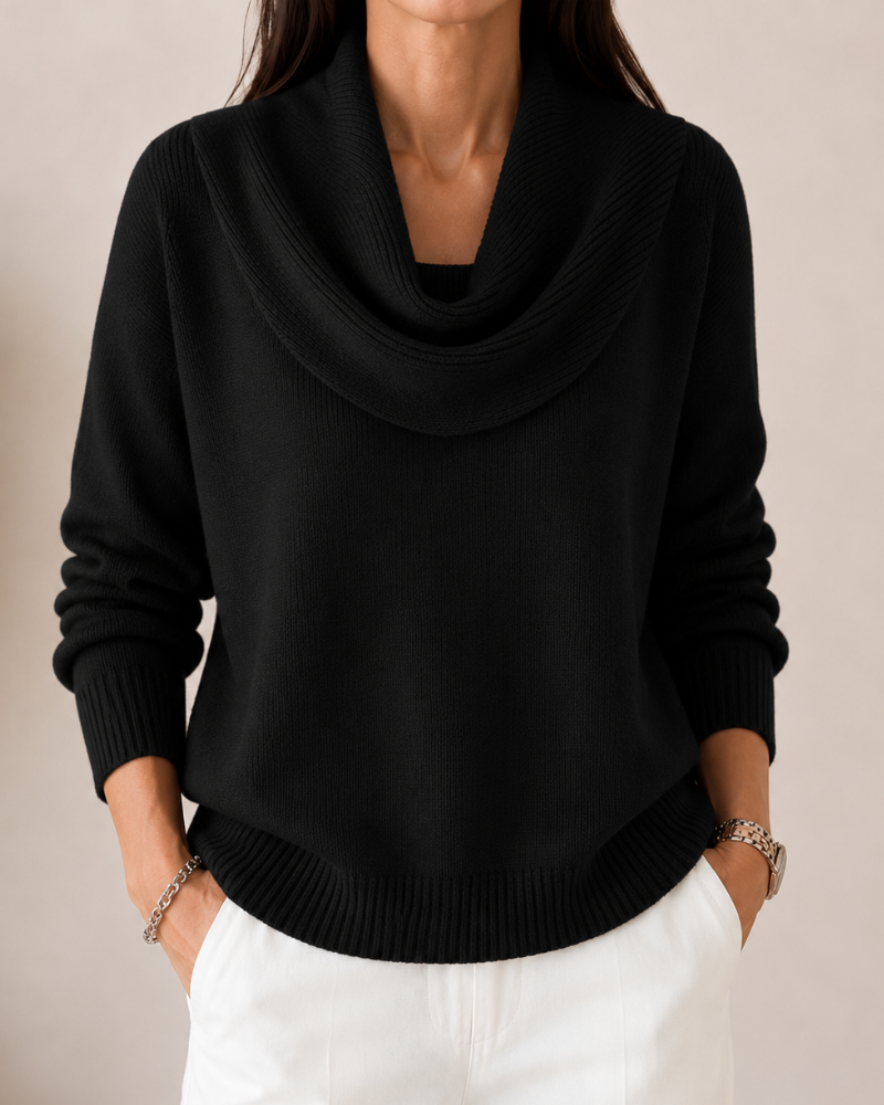 Caralina | Elegant Cowl Neck Knit Jumper