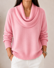 Caralina | Elegant Cowl Neck Knit Jumper