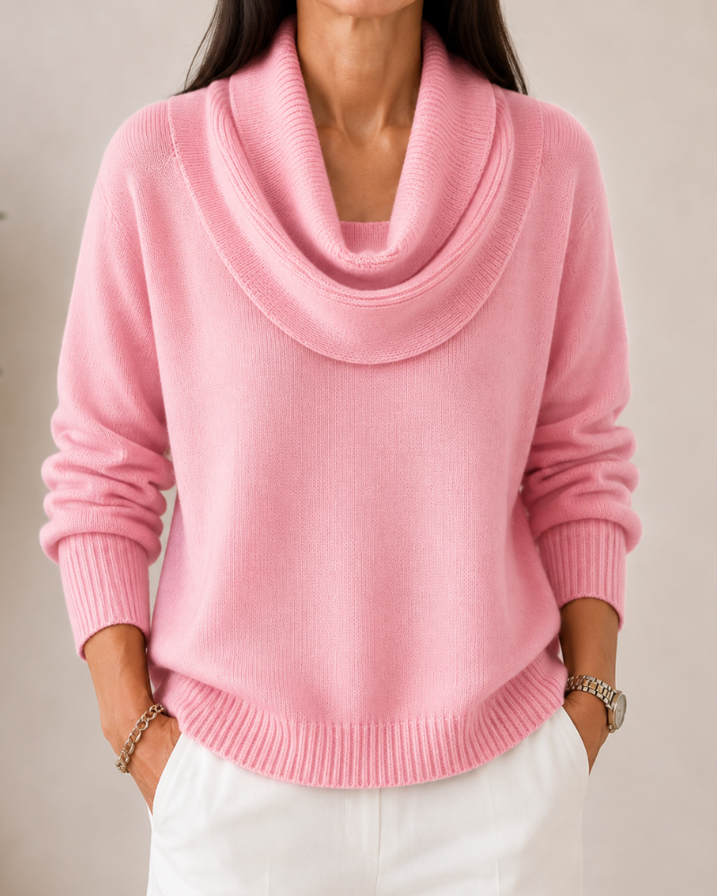 Caralina | Elegant Cowl Neck Knit Jumper