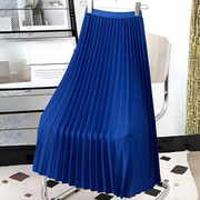 Women’s Pleated Midi Skirt High Waist A-Line Style