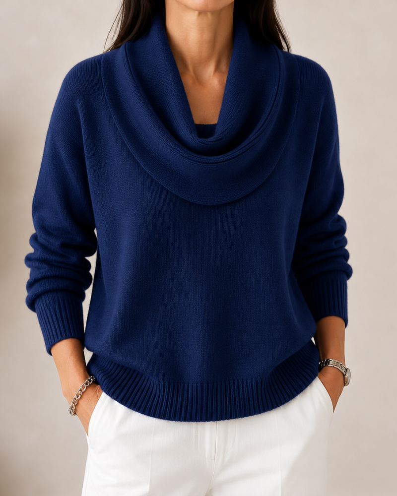 Caralina | Elegant Cowl Neck Knit Jumper