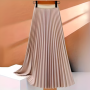 Women’s Pleated Midi Skirt High Waist A-Line Style