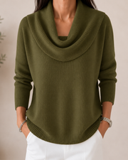 Caralina | Elegant Cowl Neck Knit Jumper