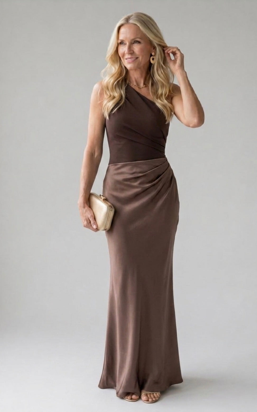 Mason Whitman™ | Maxi Dress with a Guilt in Satin