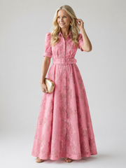 Mason Whitman™ | Belted Floral Maxi Dress