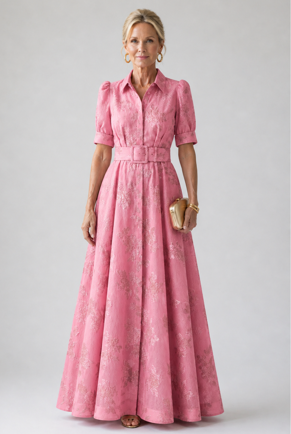 Mason Whitman™ | Belted Floral Maxi Dress