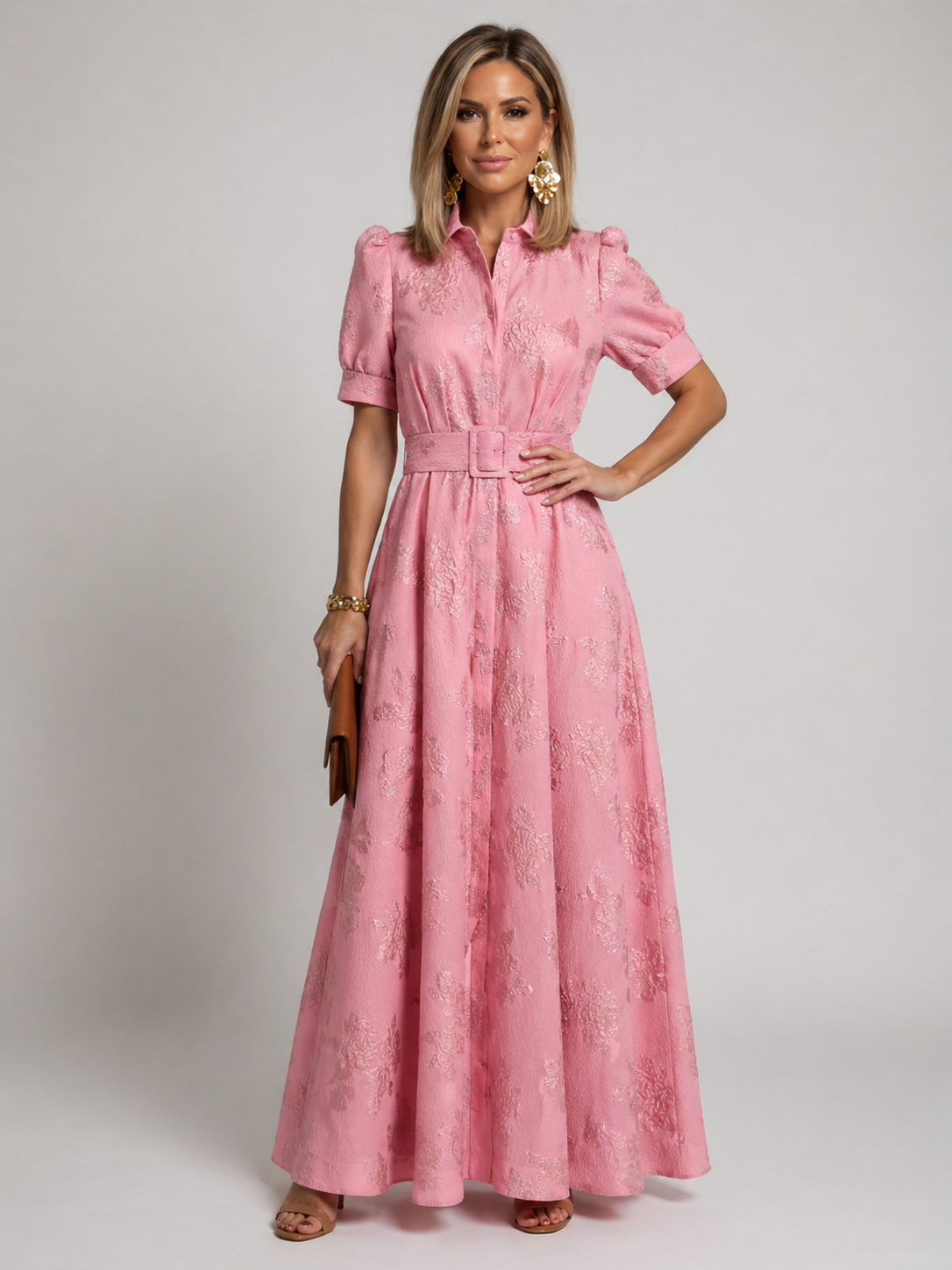 Mason Whitman™ | Belted Floral Maxi Dress