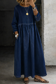 Zephyrelle | Vintage Denim Maxi Dress