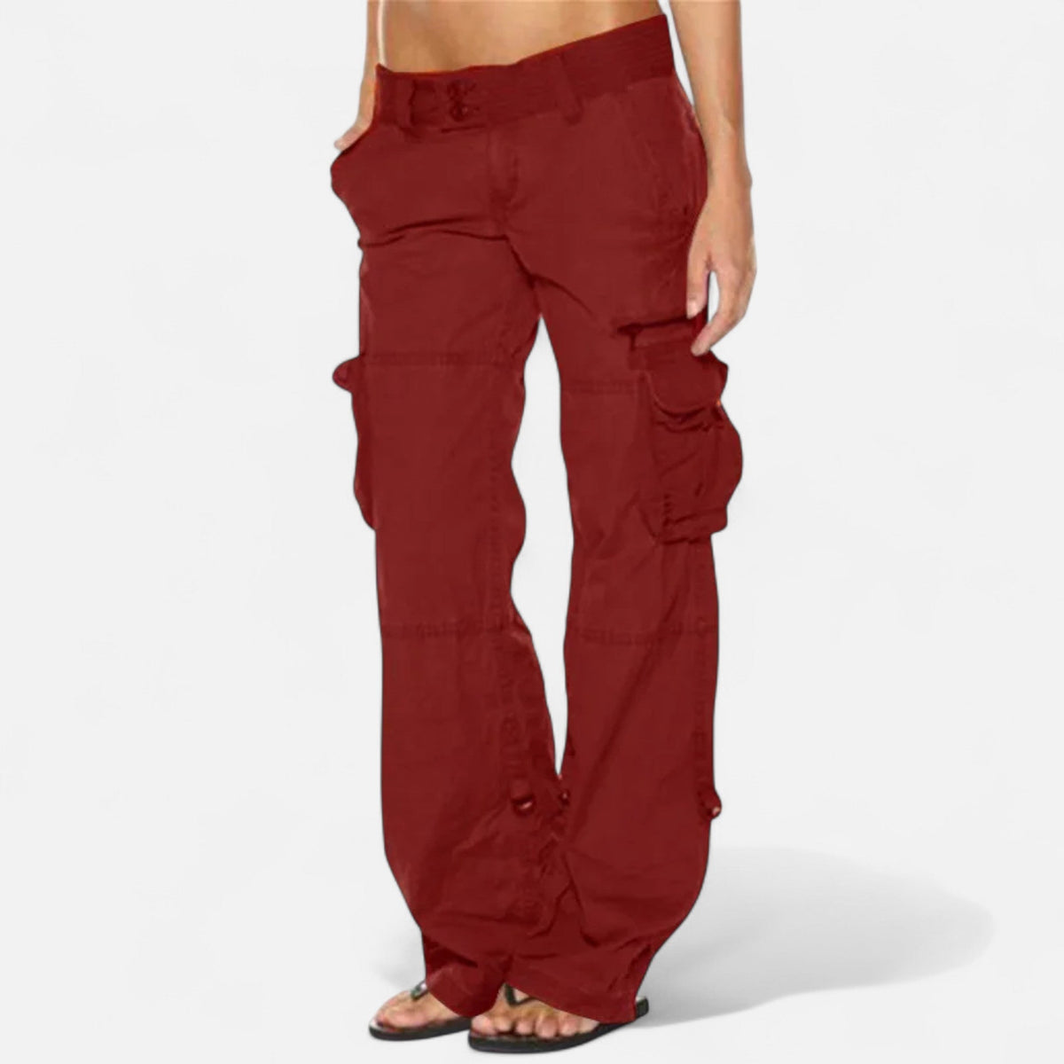 Women’s Wide Leg Cargo Trousers Relaxed Utility Style Pants