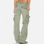 Women’s Wide Leg Cargo Trousers Relaxed Utility Style Pants
