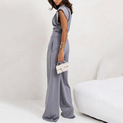 Knit Top and Wide Trouser Two-Piece Set