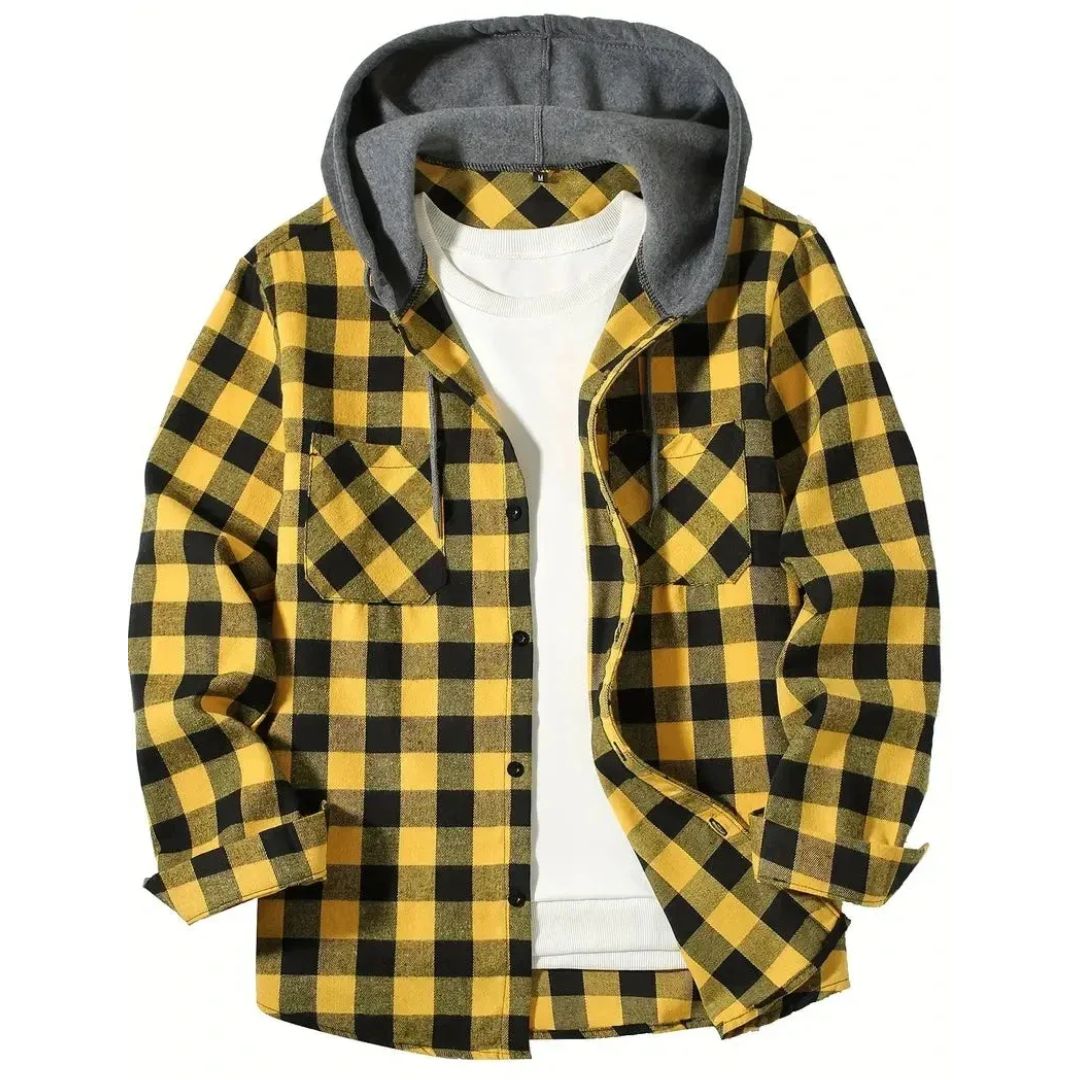 Silas | Buffalo Check Hooded Jacket