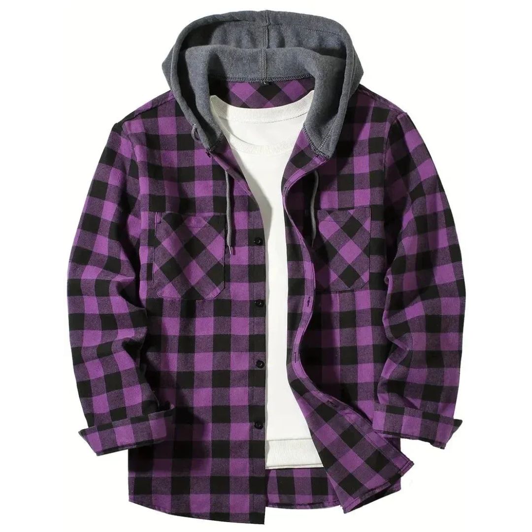 Silas | Buffalo Check Hooded Jacket