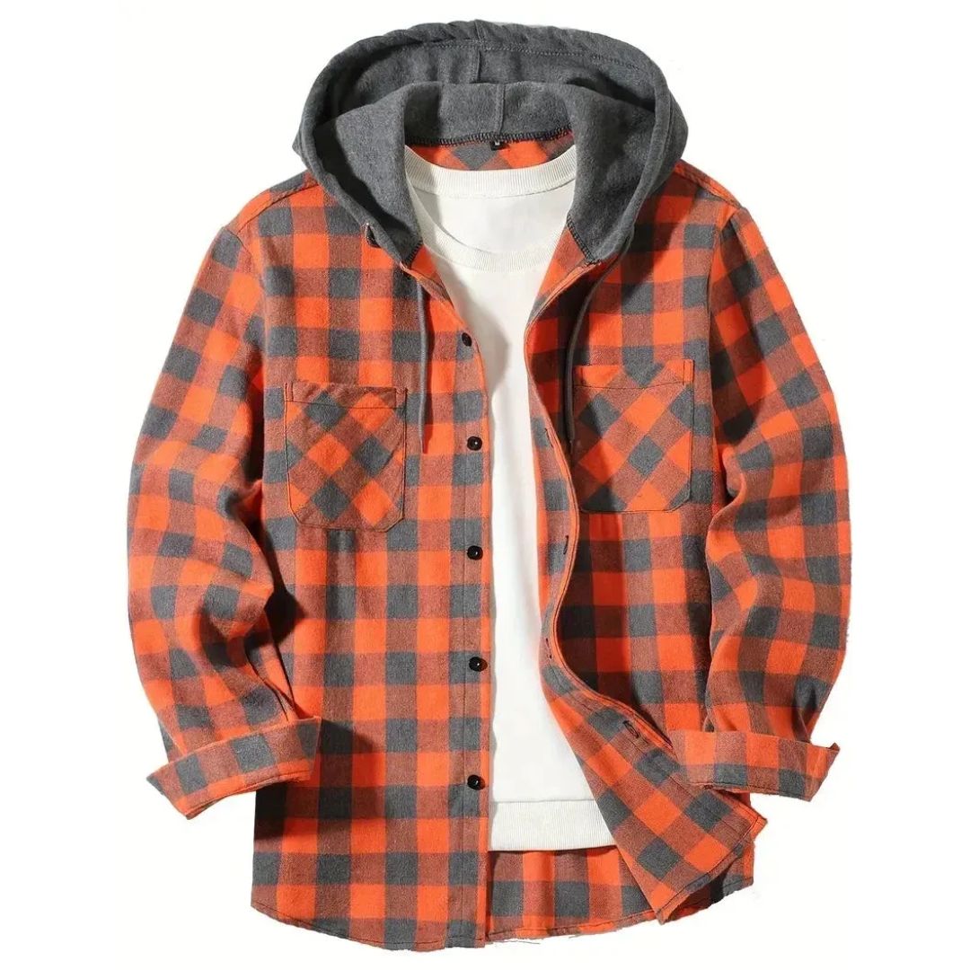 Silas | Buffalo Check Hooded Jacket