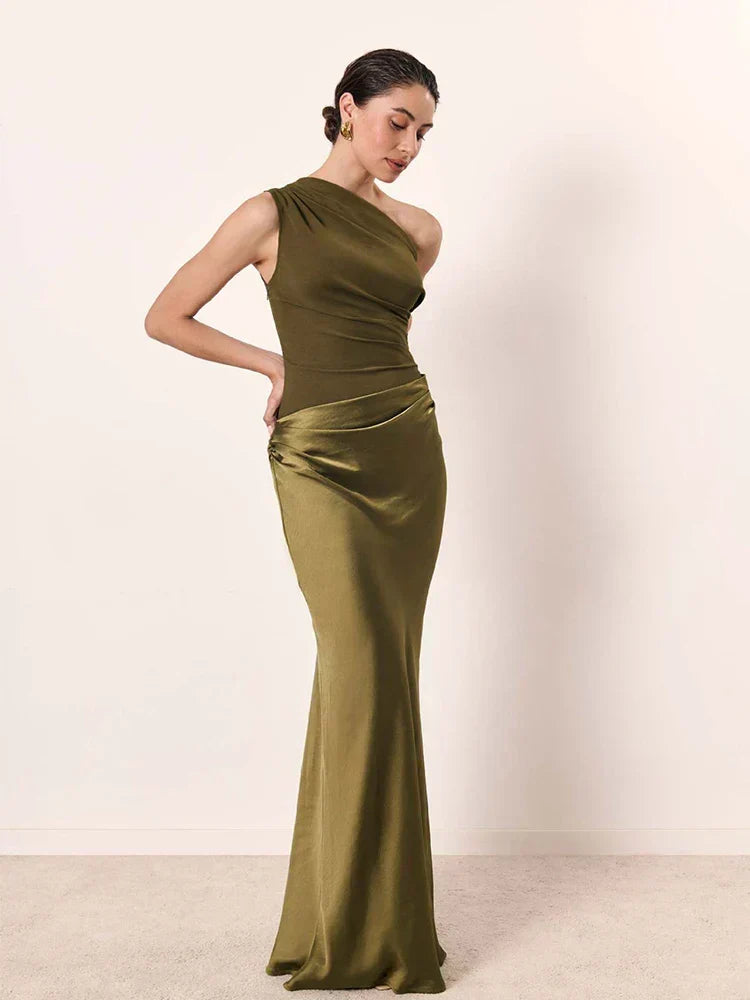 Mason Whitman™ | Maxi Dress with a Guilt in Satin