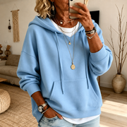 Ines | Sky Blue Oversized Hooded Sweater