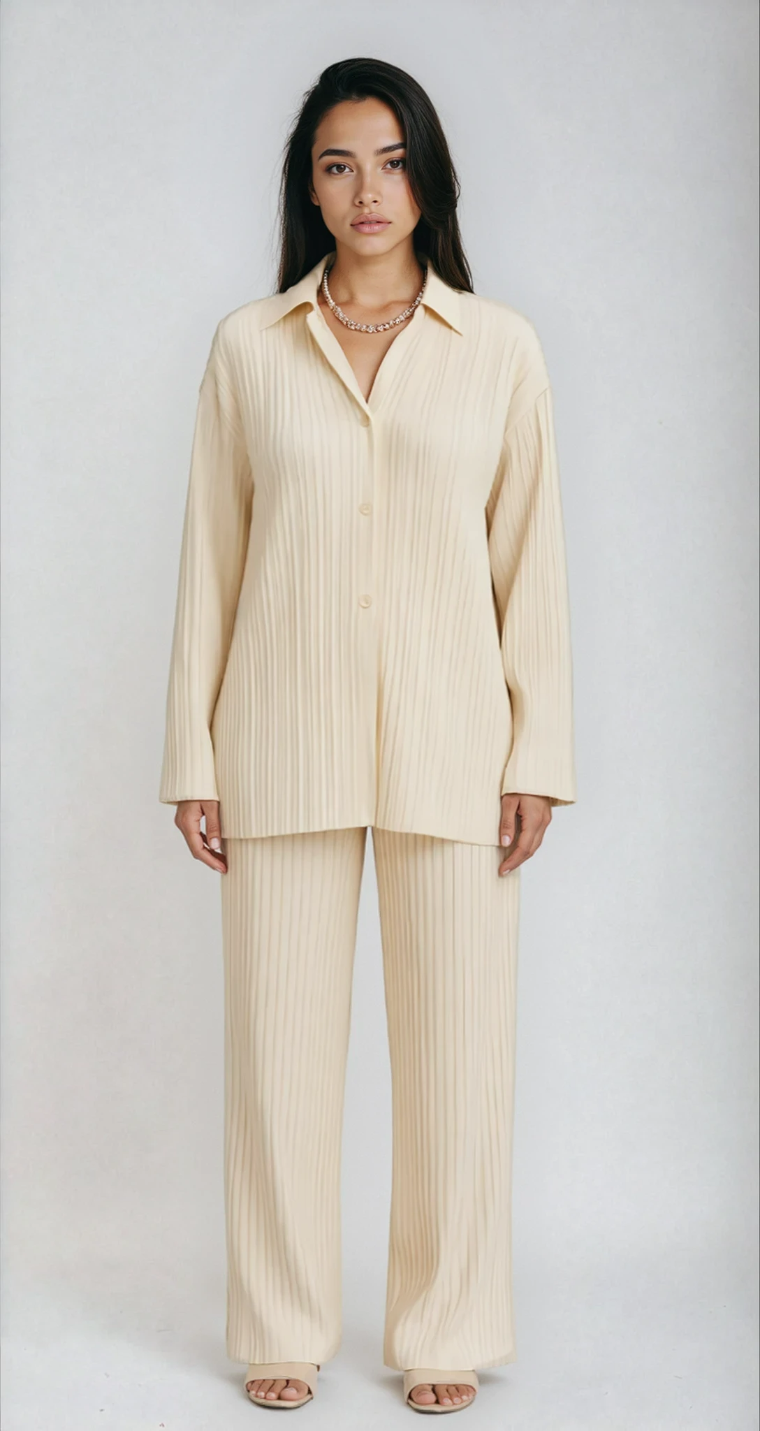 Bella - Oversized Pleated Two-Piece Lounge Set