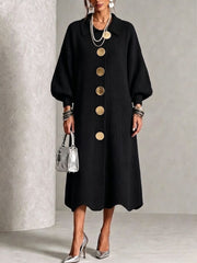Evelyn | Elegant Button Knit Dress
