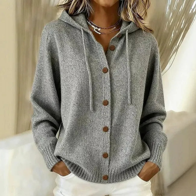 Goldie Hooded Button Cardigan