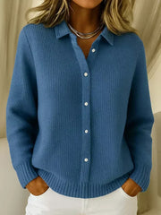Camille™ | Textured Knit Button-Up Cardigan