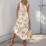Floral Sleeveless Maxi Dress