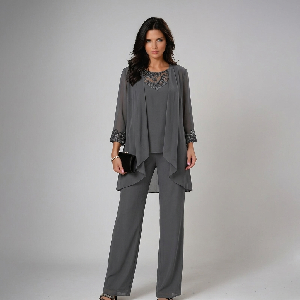 Iva | Elegant Beaded Three-Piece Set