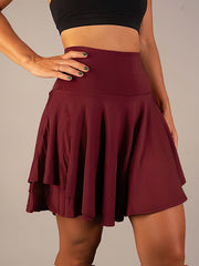 Women’s Active Skort High Waist Flared Sports Skirt