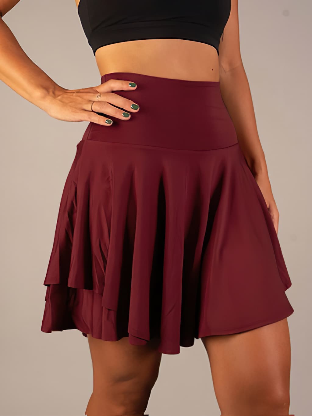 Women’s Active Skort High Waist Flared Sports Skirt