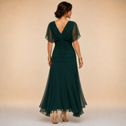 Madeline Draped Sleeve Evening Gown