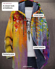 Addison details: lined hood, lined interior and painterly print.