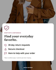 Mason Whitman shopping information: 30-day return requests, secure checkout and customer support. Conditions and customer-paid return shipping apply.