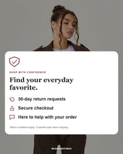 Mason Whitman shopping information: 30-day return requests, secure checkout and customer support. Conditions and customer-paid return shipping apply.