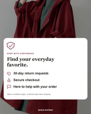 Mason Whitman shopping information: 30-day return requests, secure checkout and customer support. Conditions and customer-paid return shipping apply.