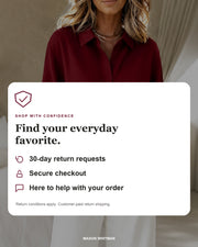 Mason Whitman shopping information: 30-day return requests, secure checkout and customer support. Conditions and customer-paid return shipping apply.