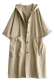 One Size Fits All Oversized Water-Resistant Windbreaker Jacket