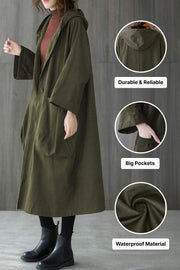 One Size Fits All Oversized Water-Resistant Windbreaker Jacket