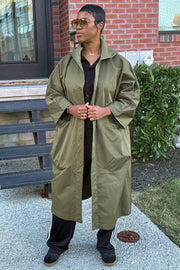 One Size Fits All Oversized Water-Resistant Windbreaker Jacket