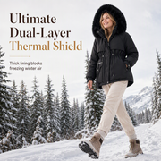 Women's Winter Faux Fur Padded Parka