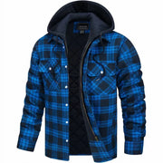 Emmett | Padded Plaid Hooded Jacket