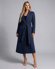 Josie | Belted Long Lapel Coat