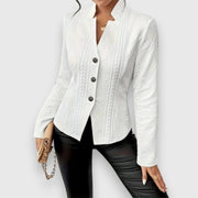 Loretta | Textured Button-Front Cardigan