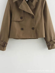 Eugenia | Cropped Double-Breasted Trench Coat