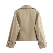 Eugenia | Cropped Double-Breasted Trench Coat
