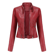 Linnea | Cropped Stand-Collar Moto Jacket