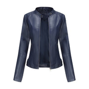 Helen | Refined Stand-Collar Moto Jacket